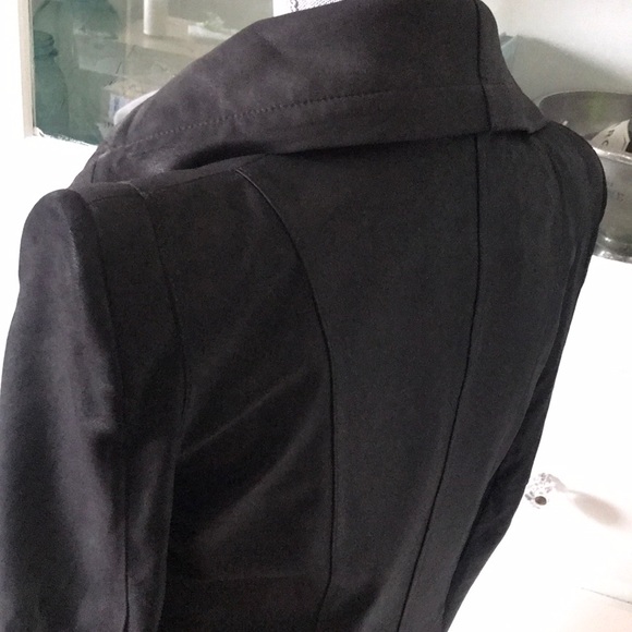 Dawn Levy leather jacket tailcoat asymmetrical hem - Picture 12 of 14